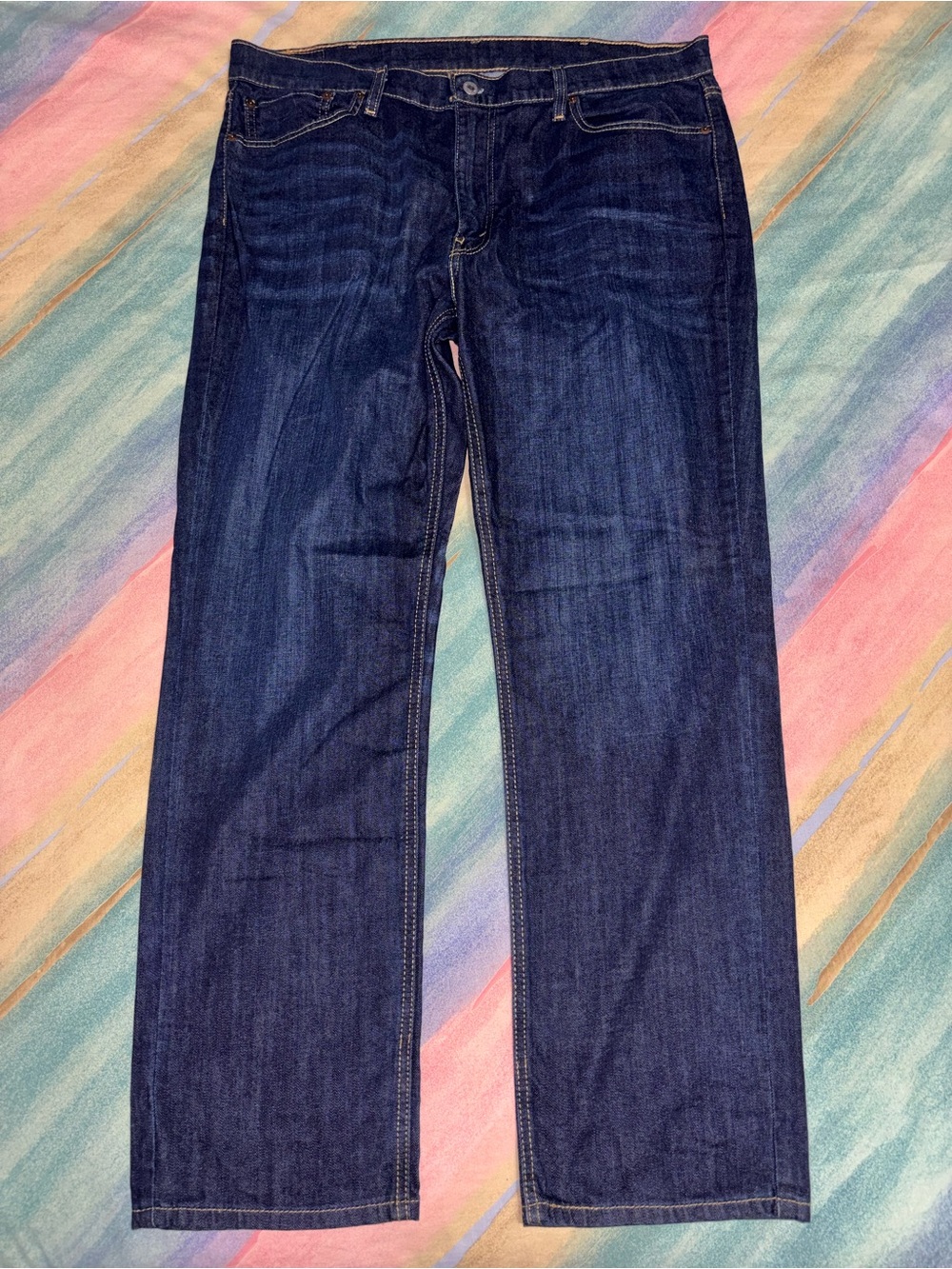 Mens Levi 541 dark blue jeans size W 38 L 32